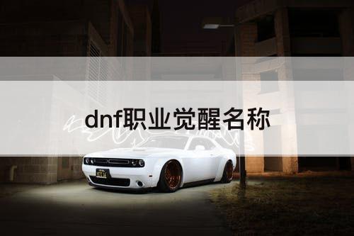 dnf职业觉醒名称