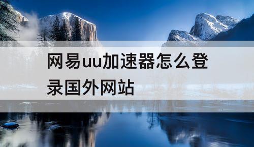 网易uu加速器怎么登录国外网站