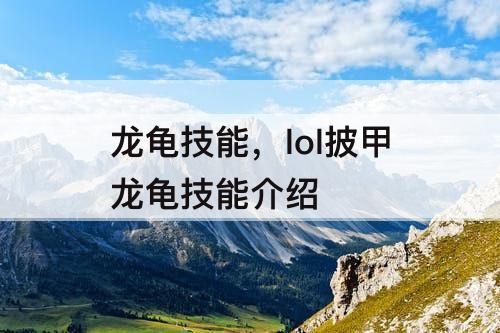 龙龟技能，lol披甲龙龟技能介绍