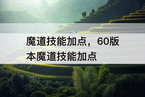 魔道技能加点，60版本魔道技能加点