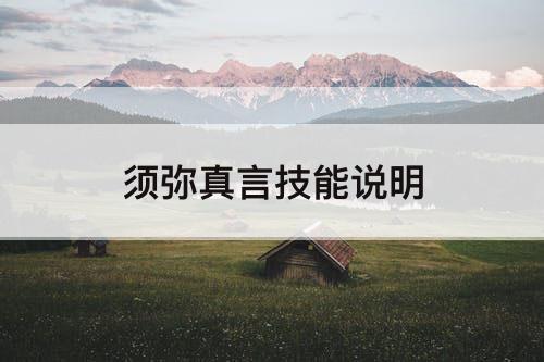 须弥真言技能说明