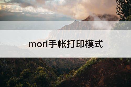 mori手帐打印模式