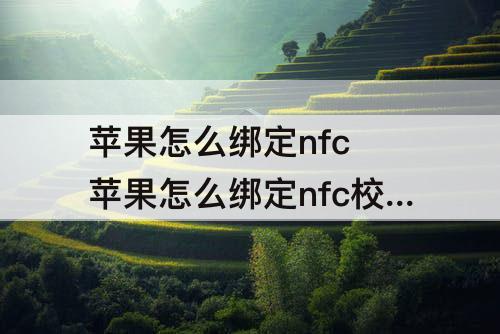 苹果怎么绑定nfc 苹果怎么绑定nfc校园卡