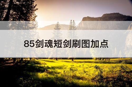 85剑魂短剑刷图加点