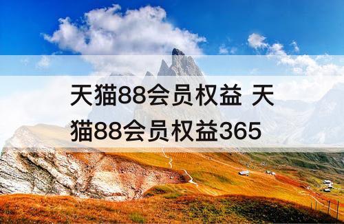 天猫88会员权益 天猫88会员权益365