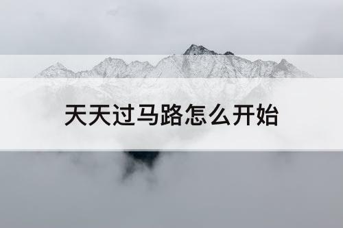 天天过马路怎么开始