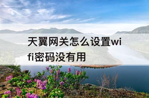 天翼网关怎么设置wifi密码没有用
