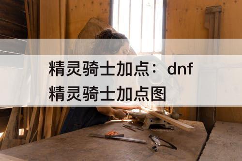 精灵骑士加点：dnf精灵骑士加点图