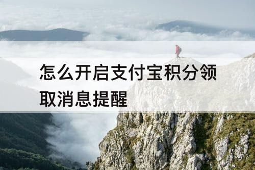怎么开启支付宝积分领取消息提醒