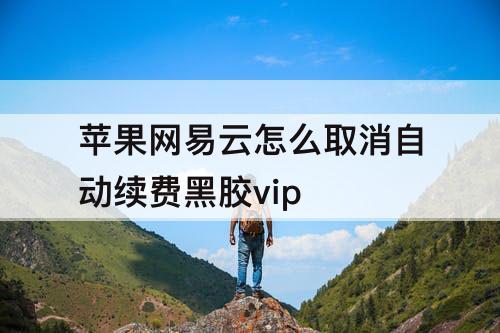 苹果网易云怎么取消自动续费黑胶vip