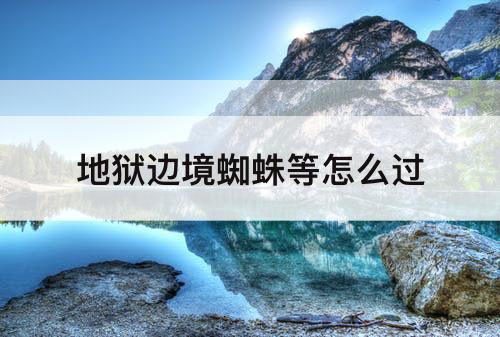 地狱边境蜘蛛等怎么过