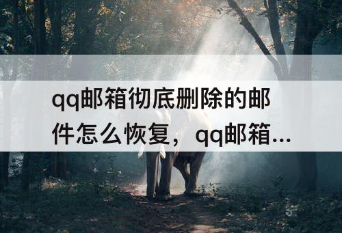 qq邮箱彻底删除的邮件怎么恢复，qq邮箱彻底删除的邮件怎么恢复知乎