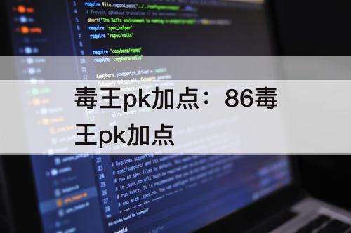 毒王pk加点：86毒王pk加点