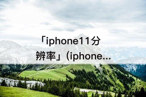 「iphone11分辨率」(iphone11分辨率多少)