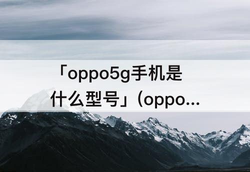 「oppo5g手机是什么型号」(oppo5g手机是什么型号多少钱)