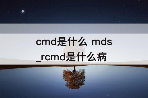 cmd是什么 mds_rcmd是什么病