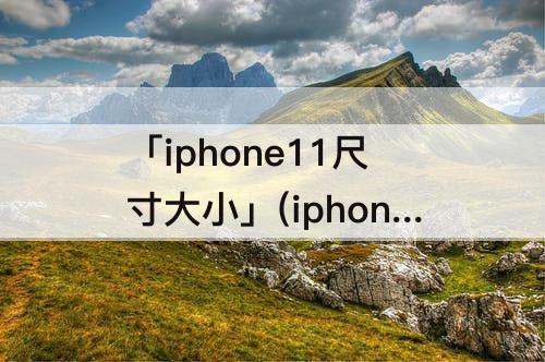 「iphone11尺寸大小」(iphone11尺寸大小对比iphone8p)