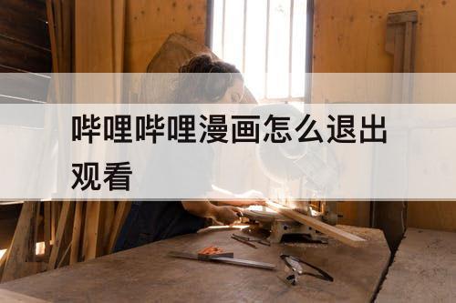 哔哩哔哩漫画怎么退出观看