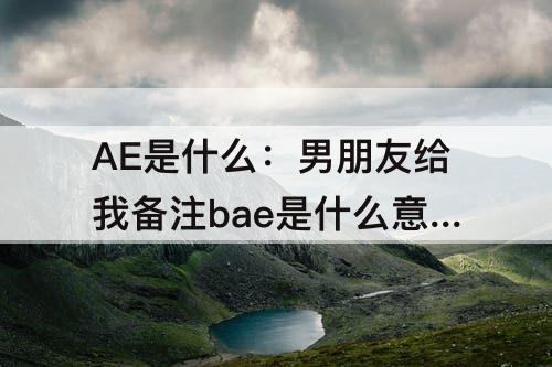 AE是什么：男朋友给我备注bae是什么意思