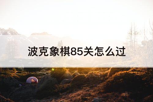 波克象棋85关怎么过