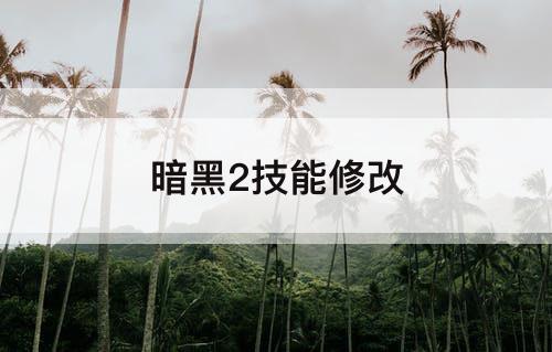 暗黑2技能修改