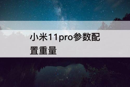 小米11pro参数配置重量