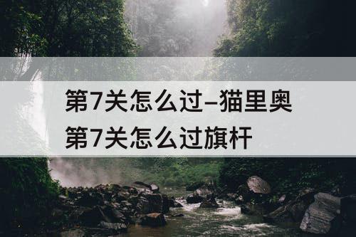 第7关怎么过-猫里奥第7关怎么过旗杆
