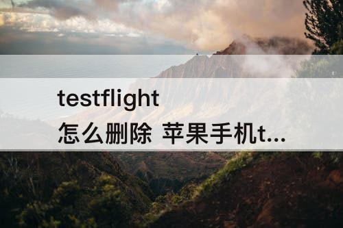 testflight怎么删除 苹果手机testflight怎么删除记录