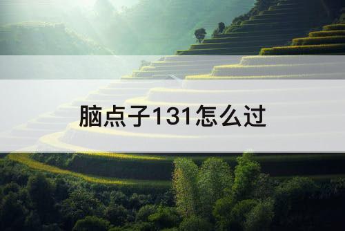 脑点子131怎么过