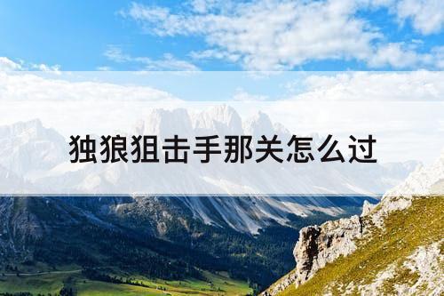 独狼狙击手那关怎么过