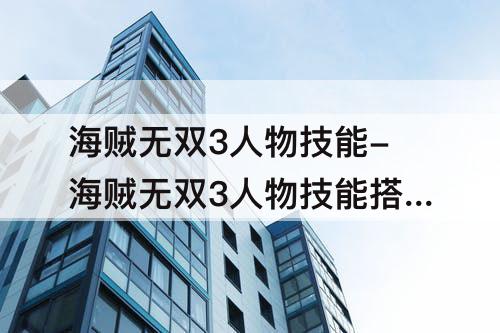 海贼无双3人物技能-海贼无双3人物技能搭配