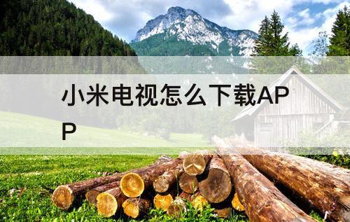 小米电视怎么下载APP