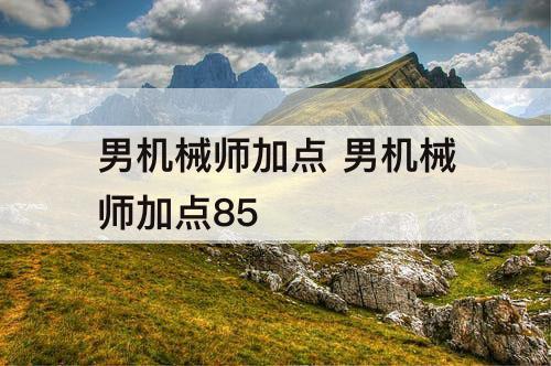 男机械师加点 男机械师加点85