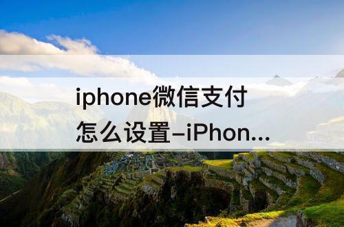 iphone微信支付怎么设置-iPhone微信支付怎么设置面容