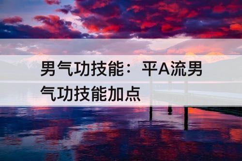 男气功技能：平A流男气功技能加点