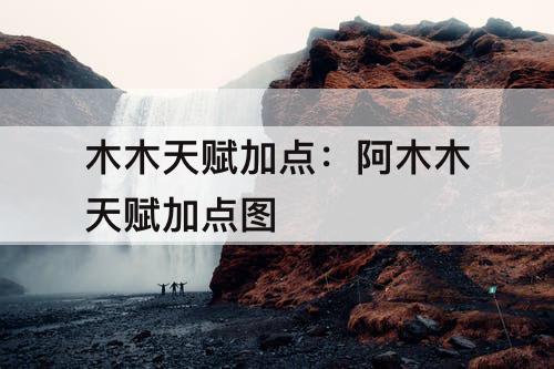 木木天赋加点：阿木木天赋加点图