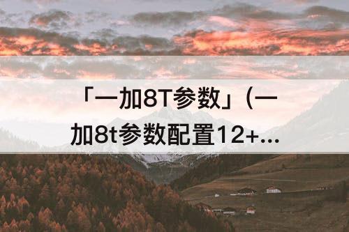 「一加8T参数」(一加8t参数配置12+256)