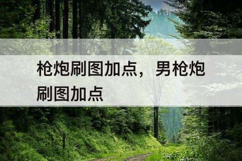 枪炮刷图加点，男枪炮刷图加点