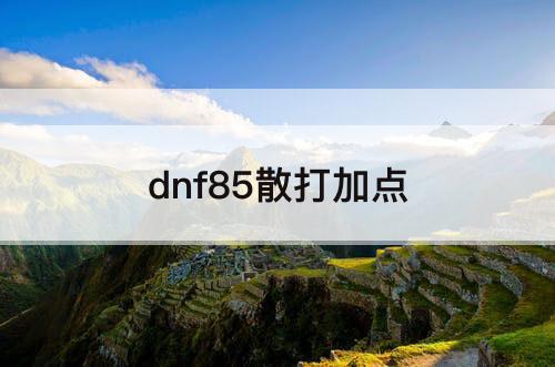 dnf85散打加点