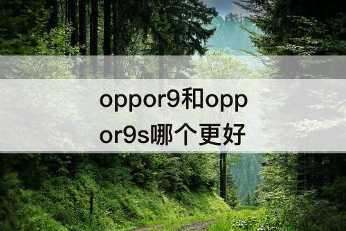 oppor9和oppor9s哪个更好