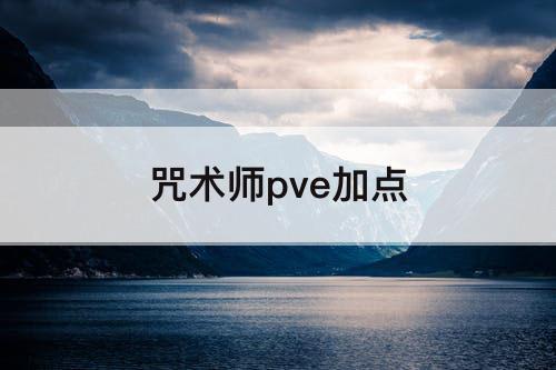 咒术师pve加点