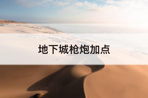 地下城枪炮加点