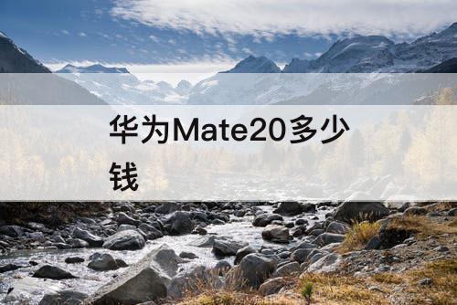 华为Mate20多少钱