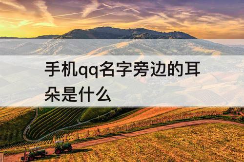 手机qq名字旁边的耳朵是什么