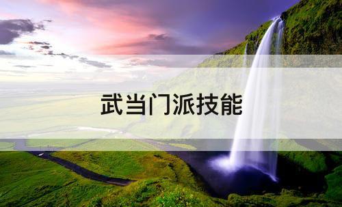 武当门派技能