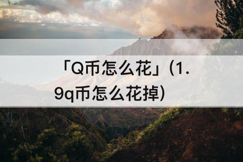 「Q币怎么花」(1.9q币怎么花掉)
