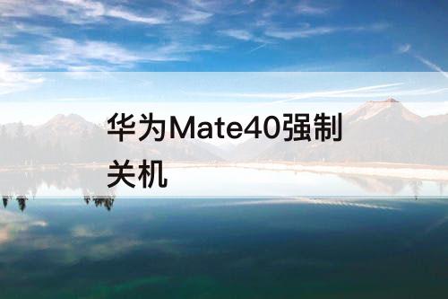 华为Mate40强制关机