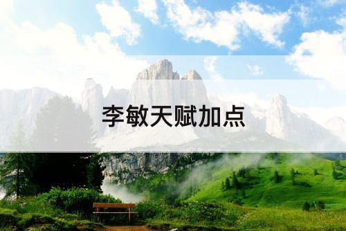 李敏天赋加点