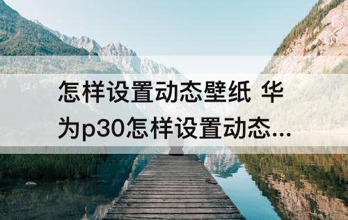 怎样设置动态壁纸 华为p30怎样设置动态壁纸