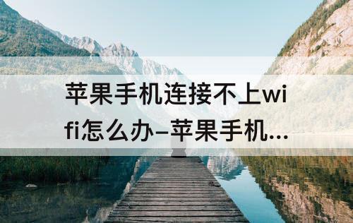 苹果手机连接不上wifi怎么办-苹果手机连接不上wifi怎么办视频